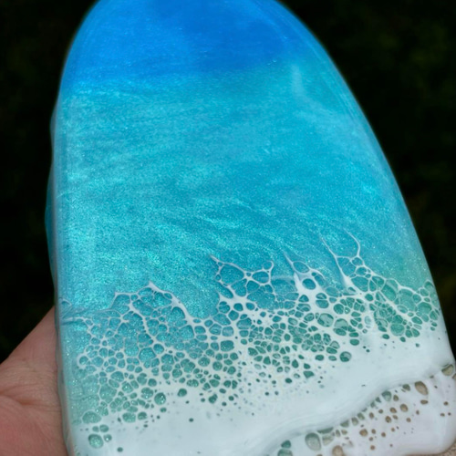 レジンアート 海アート オーシャンアート サーフボード 20cm 沖縄 珊瑚