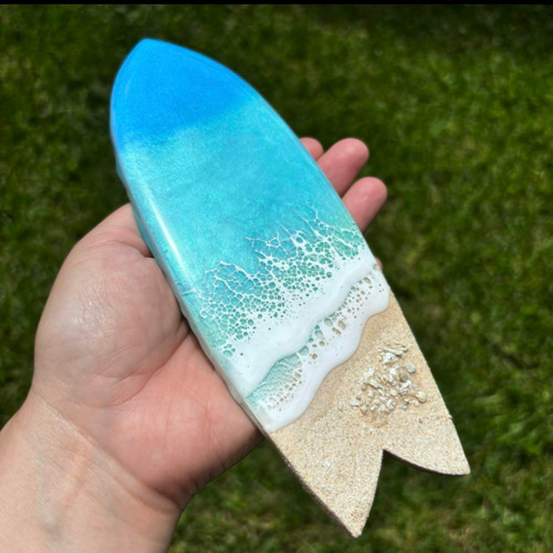 レジンアート海(サーフボード、訳あり) 1.レジンアート サーフボード（送料無料） | Happy∞coco