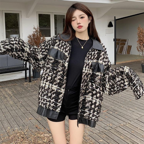 大きいサイズ レディース コート ジャケット ツイード 春 秋冬 新品