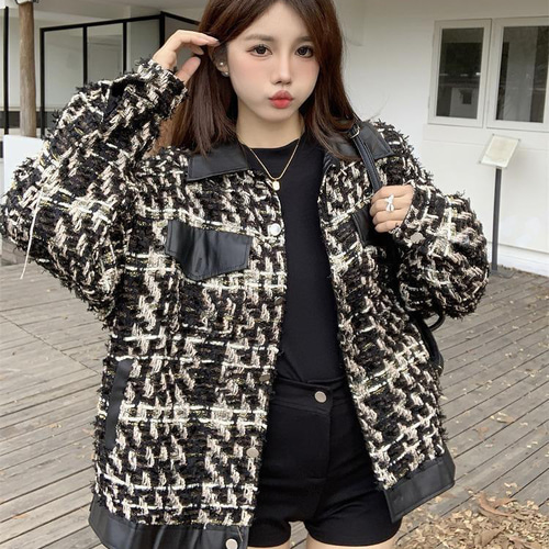 大きいサイズ レディース コート ジャケット ツイード 春 秋冬 新品