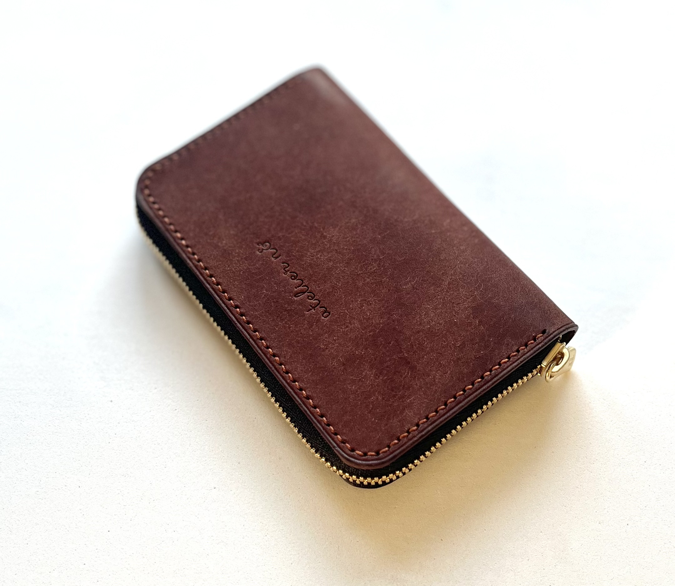 ラウンドファスナーコインケース【ダークブラウン】　コンパクト財布