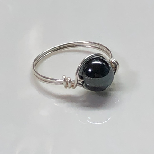 サイズオーダーリング 天然石 ヘマタイト シルバーリング 指輪 お守り