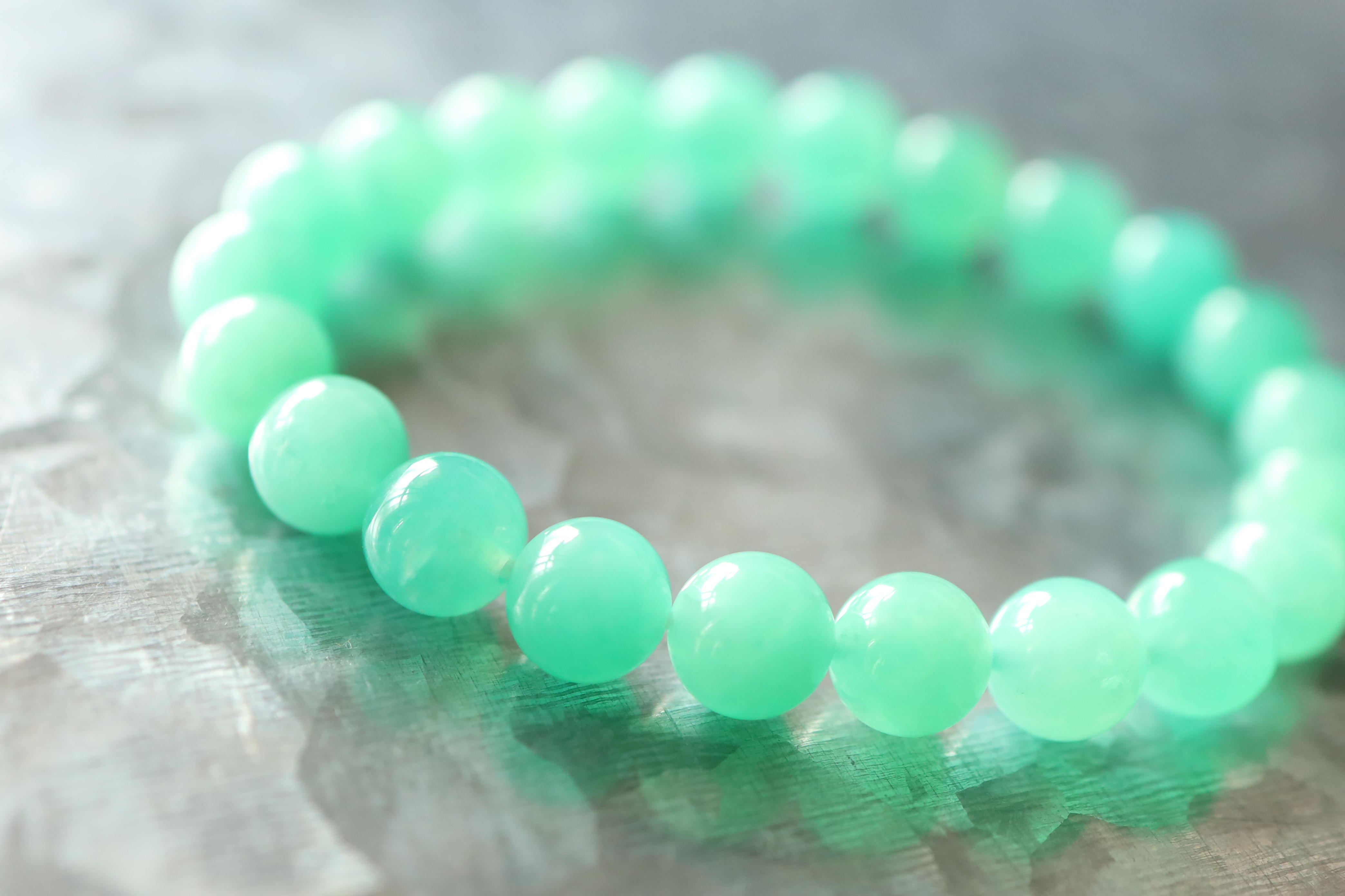 …☆希望の石：ホープストーン☆…☆アマゾナイト：8.5ミリ☆…☆天然石ブレスレット☆…