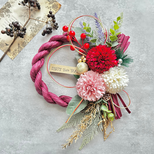 レジンヘアゴム ポニーフック ドライフラワー No.263 レジンヘアゴム