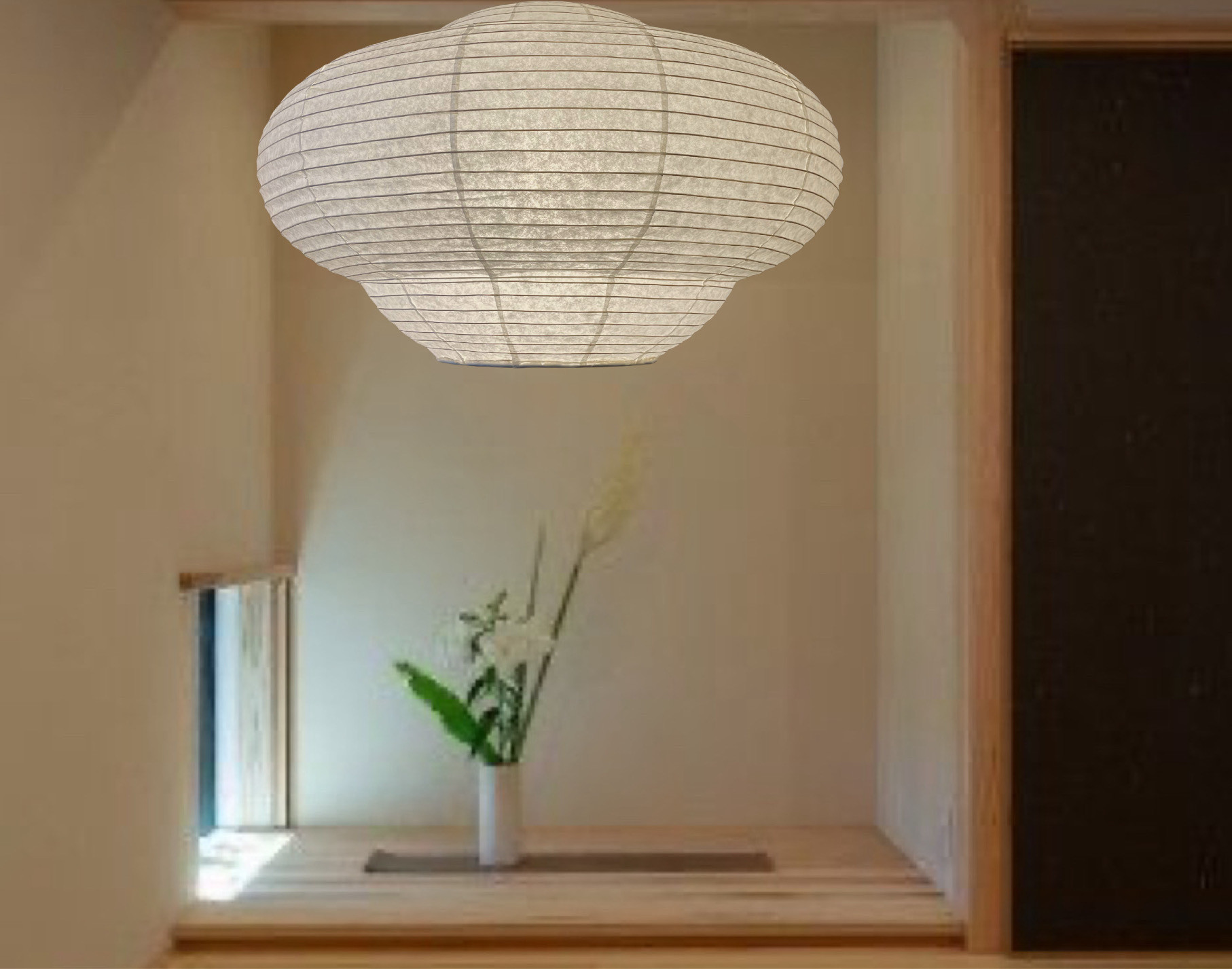 新雲形径68㎝和紙提灯A大照明3灯具ペンダント 18,720円