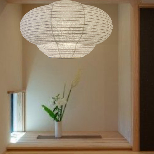 新雲形径68㎝和紙提灯A大照明3灯具ペンダント シーリングライト
