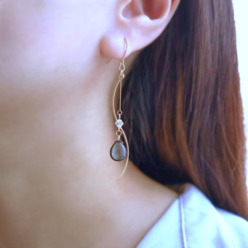 Creema限定 ポイントアップ】ブラックシェルとクリスタルガラスの