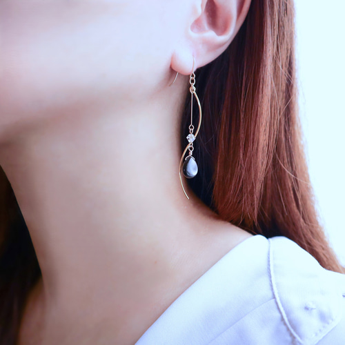 Creema限定 ポイントアップ】ブラックシェルとクリスタルガラスの