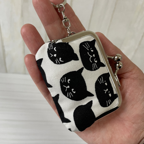 キーホルダー付きマチなしミニがま口 ねこ がま口 makopan 通販