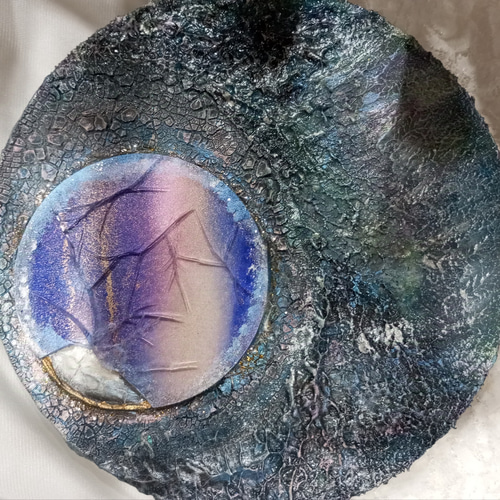 月の流れテクスチャーアート