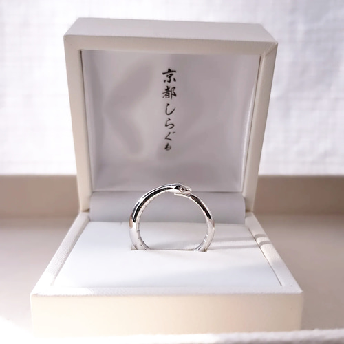 プラチナ 900リング 蛇 PT900プラチナリング蛇リング天然ダイヤモンドリング蛇