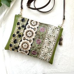 インド刺繍リボン ショルダーバッグ ポシェット ショルダーバッグ