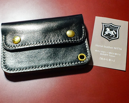 トラッカーウォレット horse leather 馬革 手縫い ホースレザー 姫路