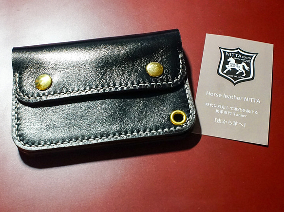 トラッカーウォレット horse leather 馬革 手縫い ホースレザー 姫路
