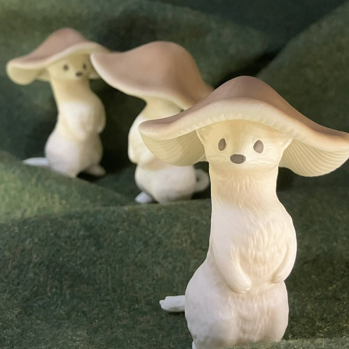 【受注生産】キノコジョ（大）《帽子:ブラウン》