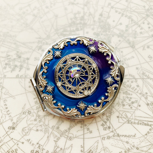 銀の魔法陣―月の魔法のコンパクトミラー☽ 手鏡 sorarium 通販