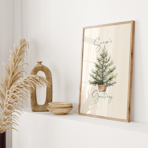 アートポスター クリスマスツリー ナチュラル 北欧風 シンプルモダン