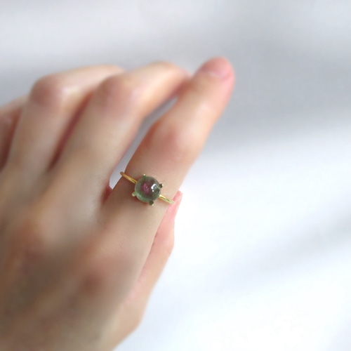 10月の誕生石】7mm「ウォーターメロントルマリン」リング 指輪・リング