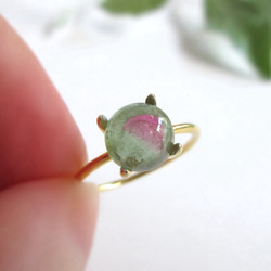 10月の誕生石】7mm「ウォーターメロントルマリン」リング 指輪・リング