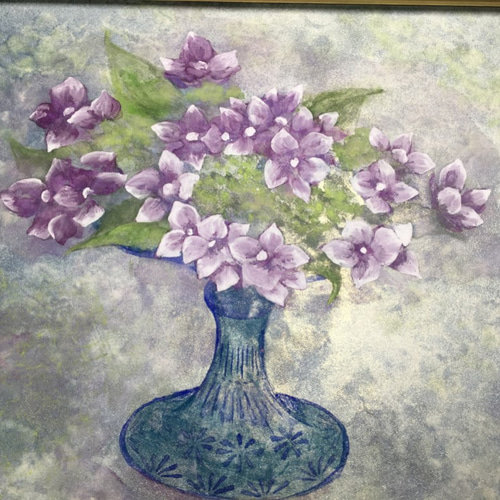 日本画 原画「紫陽花」 絵画 ゆうちゃん 通販 18518689｜Creema