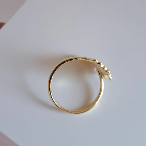 18金イチョウの指輪】K18イチョウリング 銀杏 イチョウアクセサリー