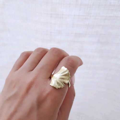18金イチョウの指輪】K18イチョウリング 銀杏 イチョウアクセサリー