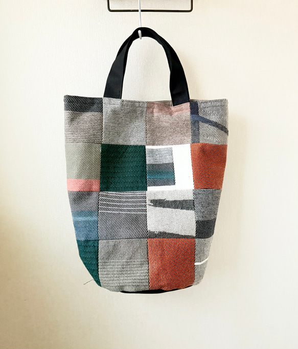 JRA認定 オーストリッチ トートバッグ パッチワーク バケツ型 JRA認定 オーストリッチ トートバッグ パッチワーク バケツ型