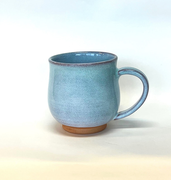 【晋六窯】若草色（緑）マグカップ　たっぷり入るマグカップ 3枚目の画像