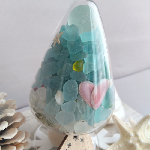 海を感じる硝子のツリー シーグラス雑貨 海を感じる硝子ツリー シーグラスツリー ナチュラルツリー インテリア