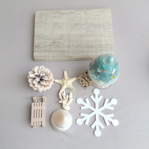 海を感じる硝子ツリー シーグラスツリー ナチュラルツリー インテリア