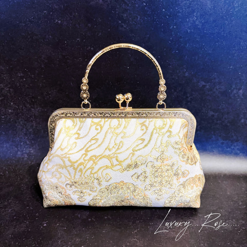 1点物！大玉パール高級西陣織　帯地バッグ 1点物！大玉パール高級西陣織 帯地バッグ 1点物！大玉パール高級