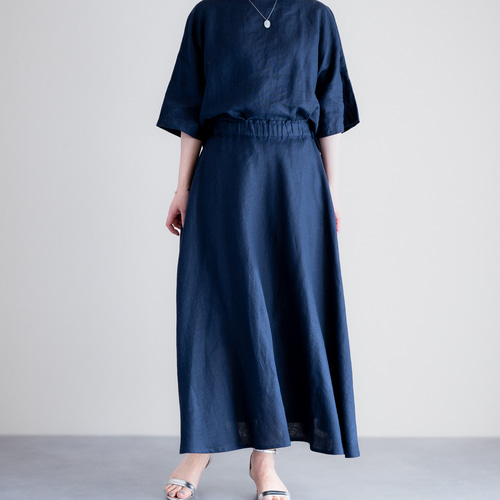 匿名配送 Linen フレアスカート ニッセン レディーススーツ スカート フレアスカート 夏 単品