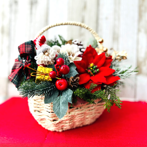 メイ　　クリスマスプレゼント アートフラワー クリスマスアレンジメント アートフラワー Elegance Clay Mimosa