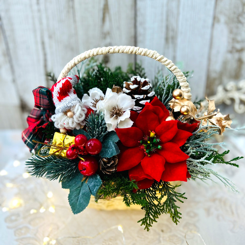 メイ　　クリスマスプレゼント アートフラワー クリスマスアレンジメント アートフラワー Elegance Clay Mimosa