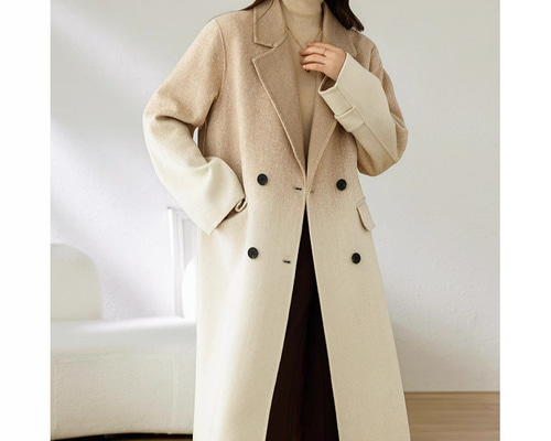 【foufou】メルトンダブルコート よくあるコートを一巡したらここにくる。| melton double coat