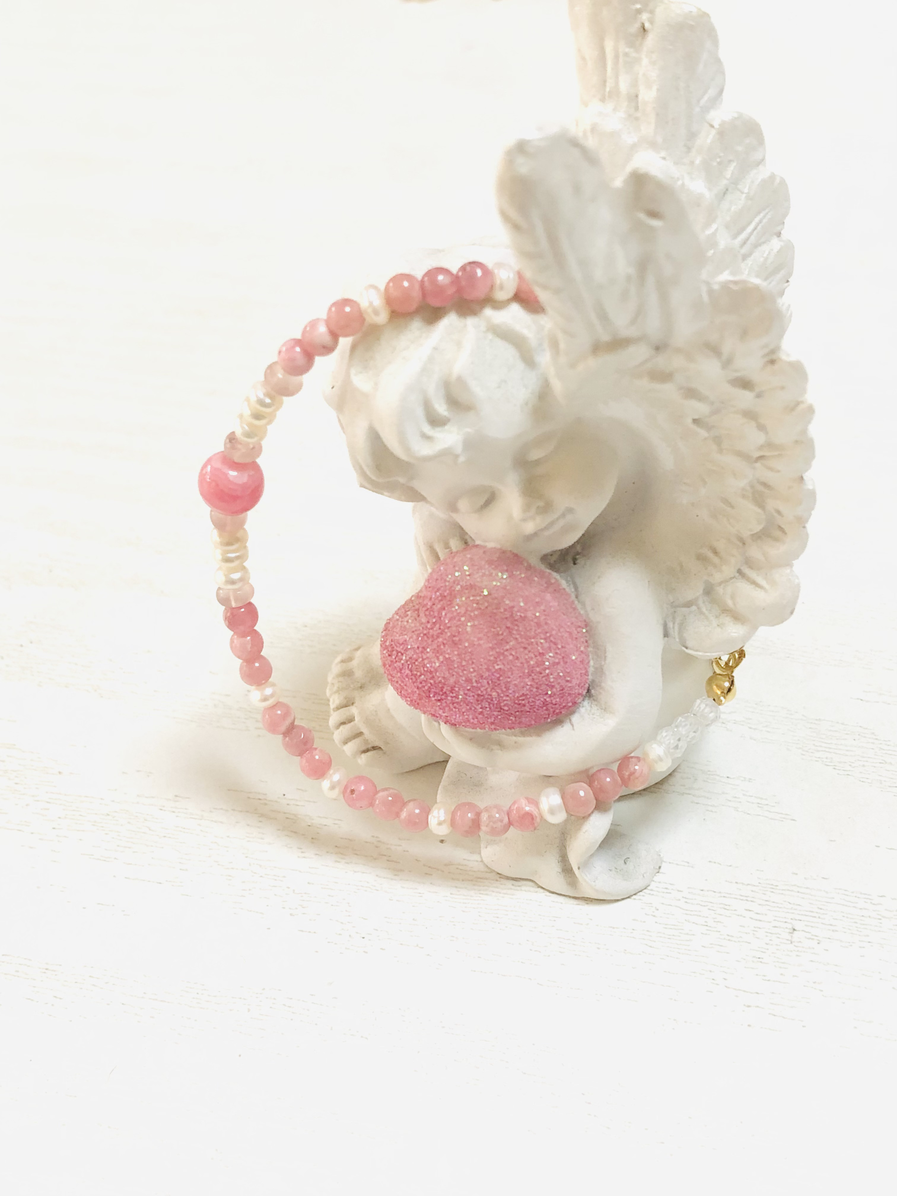 インカローズとケシパールのブレスレット 5,236円