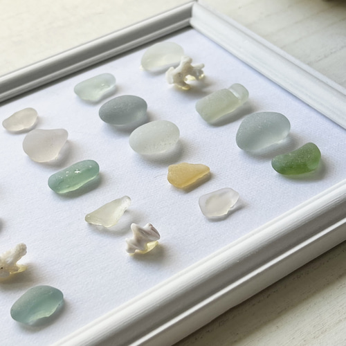 優しい気持ちになるシーグラスアート(くすみカラー) 立体・オブジェ