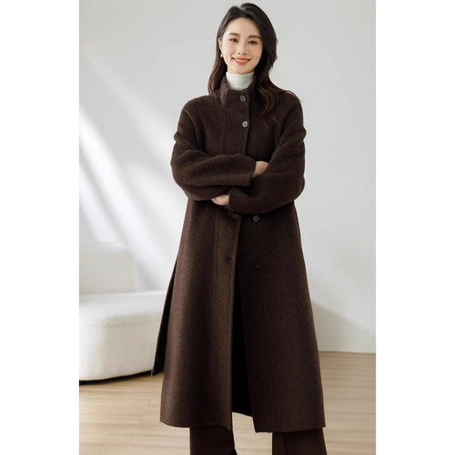 スリムなロングメルトンコート❉3つの色のスタイル❉通勤に適して