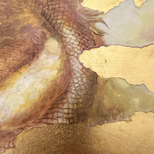 金色の龍神の絵」(額付き) 絵画 開運絵師工房 通販 18520211