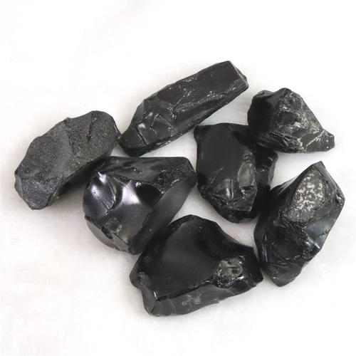 黒石さん^^さん専用 佐賀県伊万里腰岳産 黒曜石 原石 6個セット 84.5g #95241 天然石