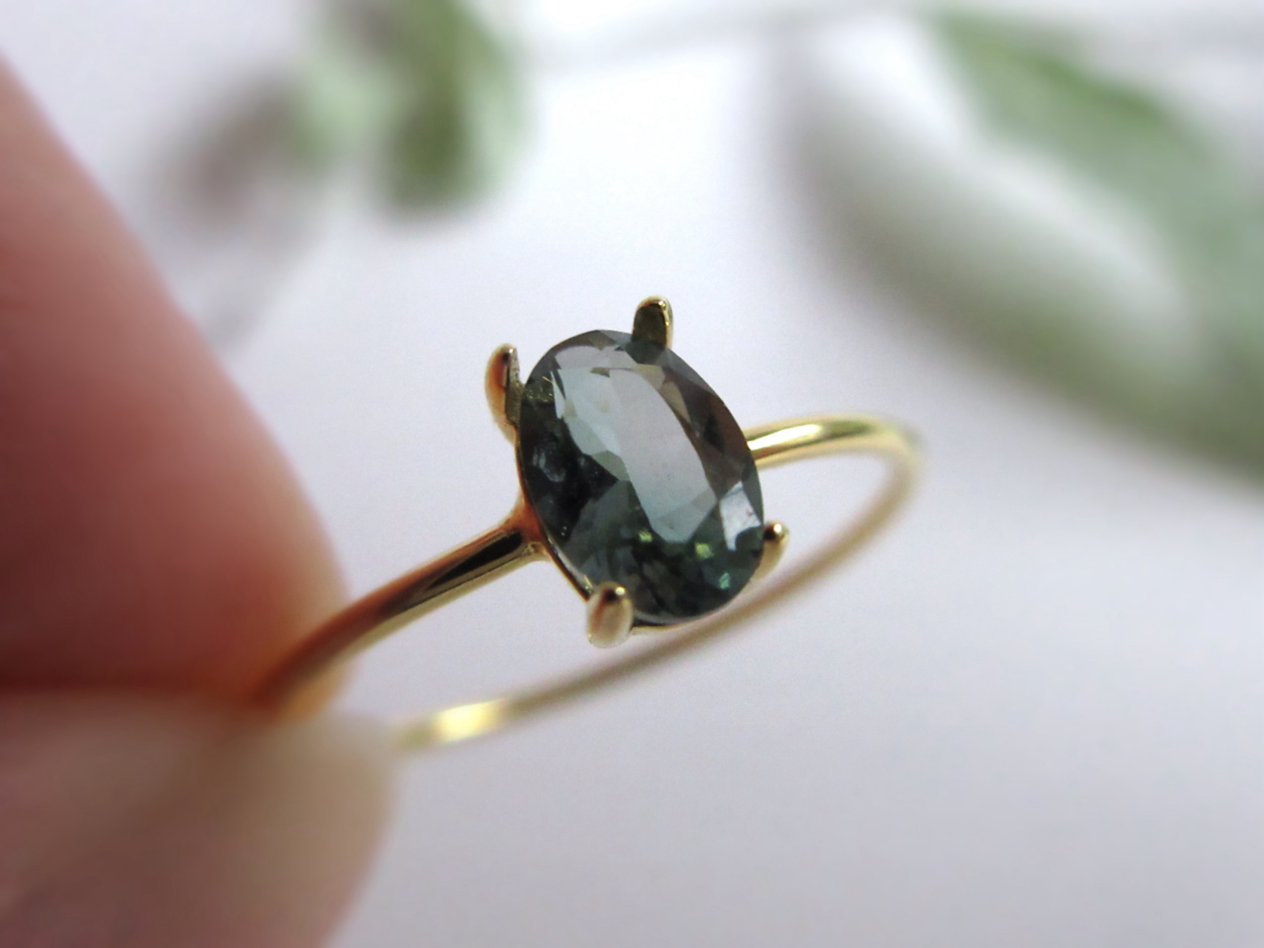 【美粒】6×4mm「バイカラートルマリン」リング【10月の誕生石】