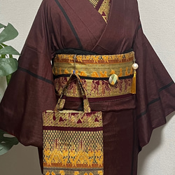 柿渋染めもんぺ【秋桜】ハンドメイドワイドパンツ 浴衣 2025年最新】柿渋染めもんぺパンツの人気アイテム - メルカリ