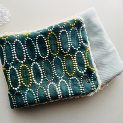 ミナペルホネン オトナのネックウォーマー アネモネ タンバリン 黒