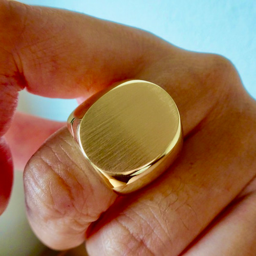 仁尾彫金『k１８ゴールド、ビットコイン甲丸リング』ハンドメイド391 b 仁尾彫金『k18ゴールド、ビットコイン甲丸リング