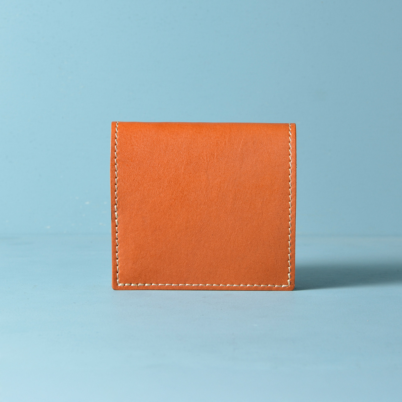 BOX小銭入れ二つ折り財布 キャメル 　コインケース　サイフ　SM042c