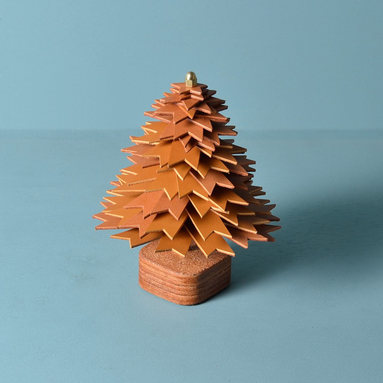 レザークリスマスツリー 　キャメル 　SM044c
