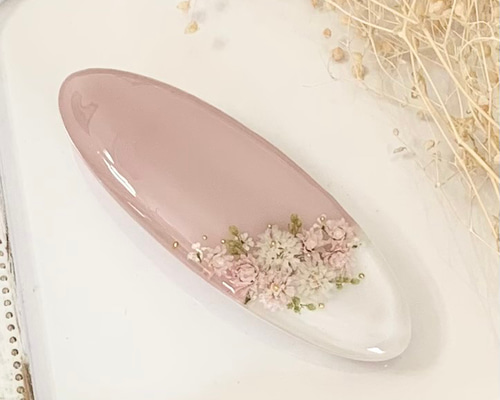 バレッタ　レジン　7.2cm長方形　かすみ草 大人可愛いプリンセスカラー 楽天市場】【P5倍!お買い物マラソンCPあり】 かすみ草 咲いた花