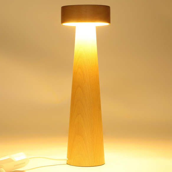 belaDESIGN ドイツ天然木 ブナ 木製 間接照明 ベッドサイドランプ