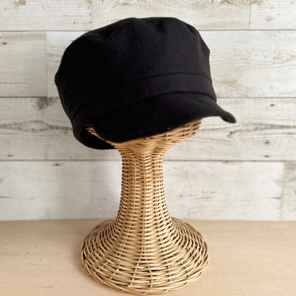 ウールキャスケット・黒茶色 6枚目の画像