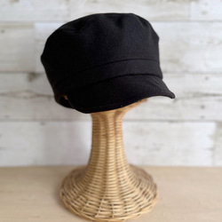 ウールキャスケット・黒茶色 5枚目の画像